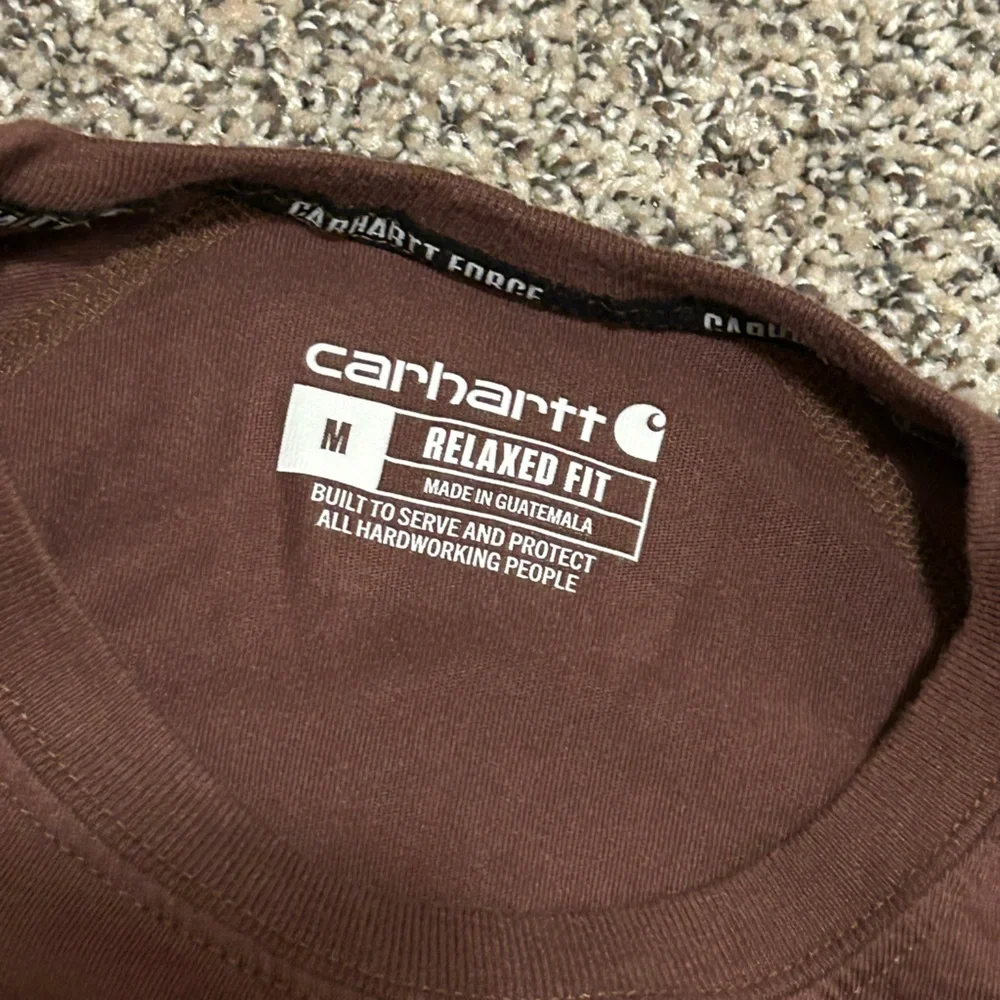 Carhartt Men's Short Sleeve Brown Tee Force Relaxed Fit M - Picture 3 of 4